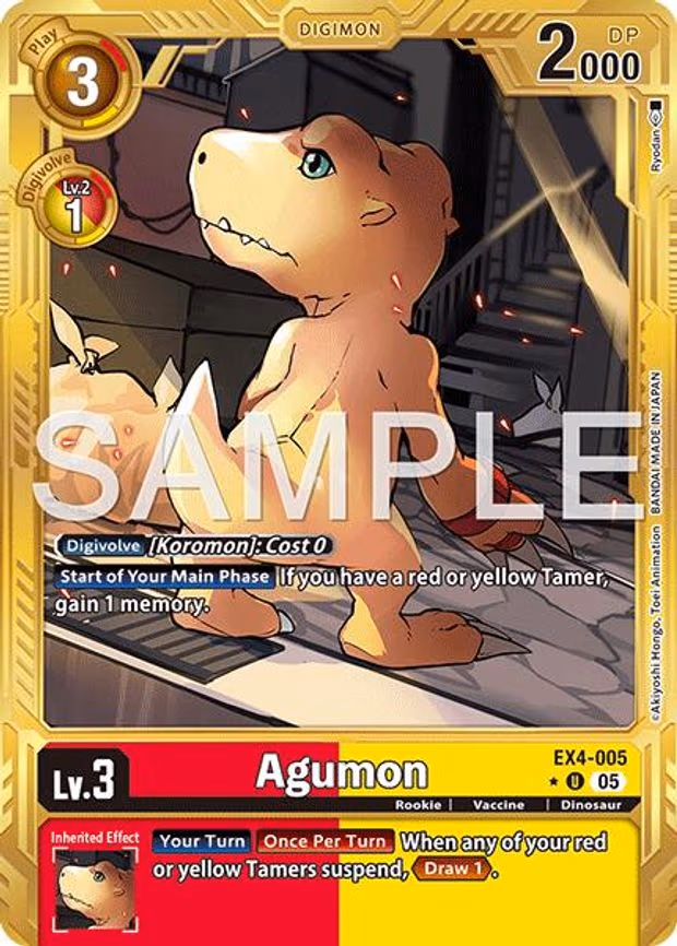 Agumon - EX4-005 (Gold Border)
