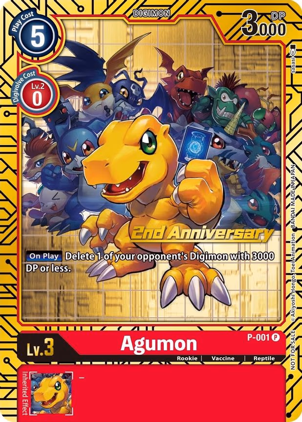 Agumon - P-001 (2nd Anniversary Card Set)