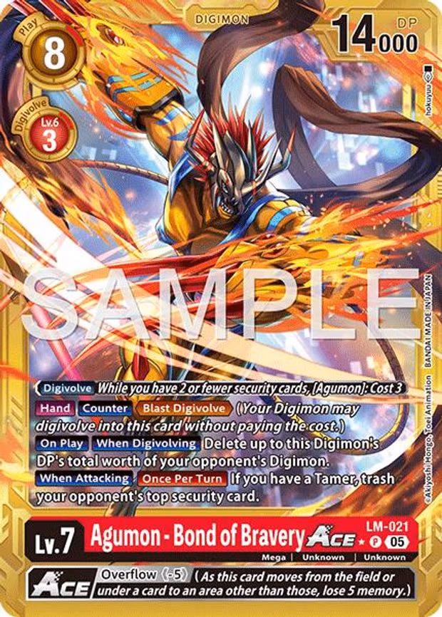 Agumon - Bond of Bravery ACE (Gold Border)