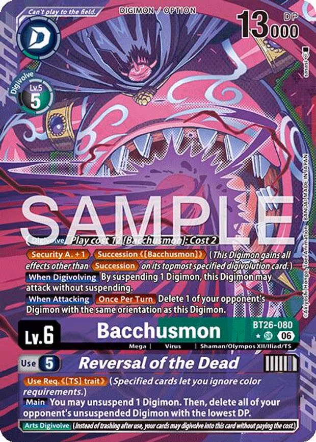 Bacchusmon // Reversal of the Dead - Super Rare (BT26-080 SR)