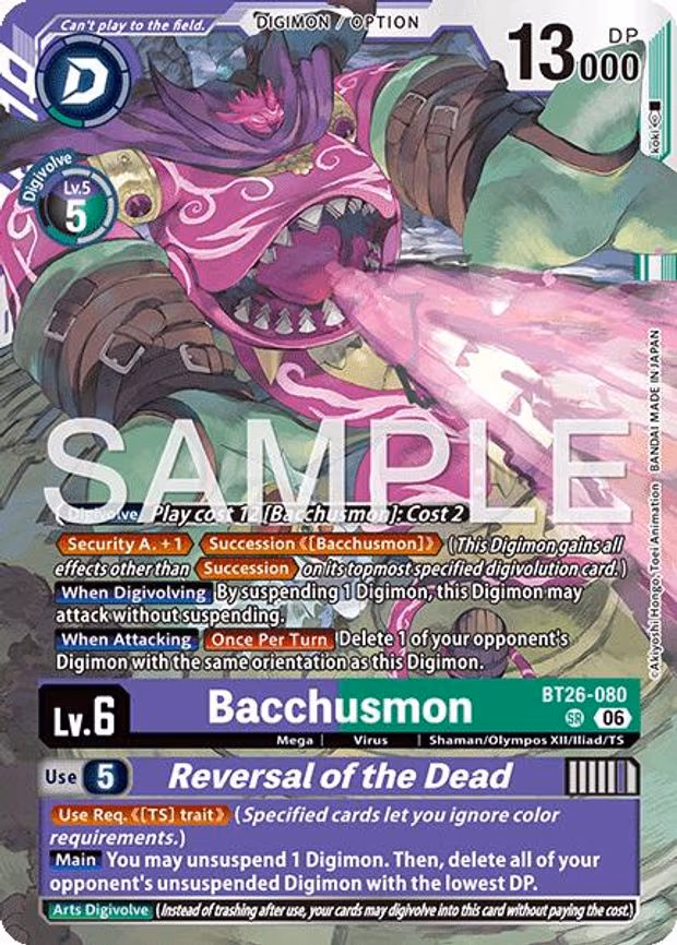 Bacchusmon // Reversal of the Dead - Super Rare (BT26-080 SR)