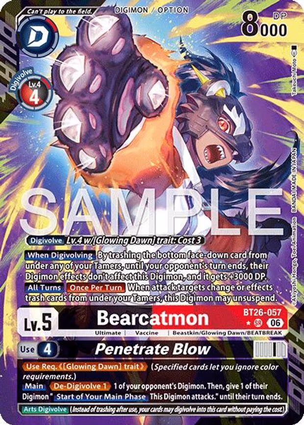 Bearcatmon // Penetrate Blow - Super Rare (BT26-057 SR)