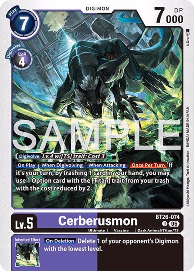 Cerberusmon - Uncommon (BT26-074 U)
