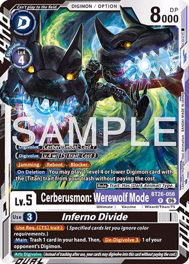 Cerberusmon: Werewolf Mode // Inferno Divide - Rare (BT26-056 R)