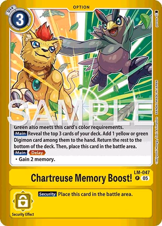 Chartreuse Memory Boost!