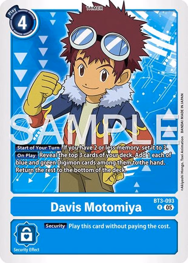 Davis Motomiya (Reprint) - Rare (BT3-093 R)
