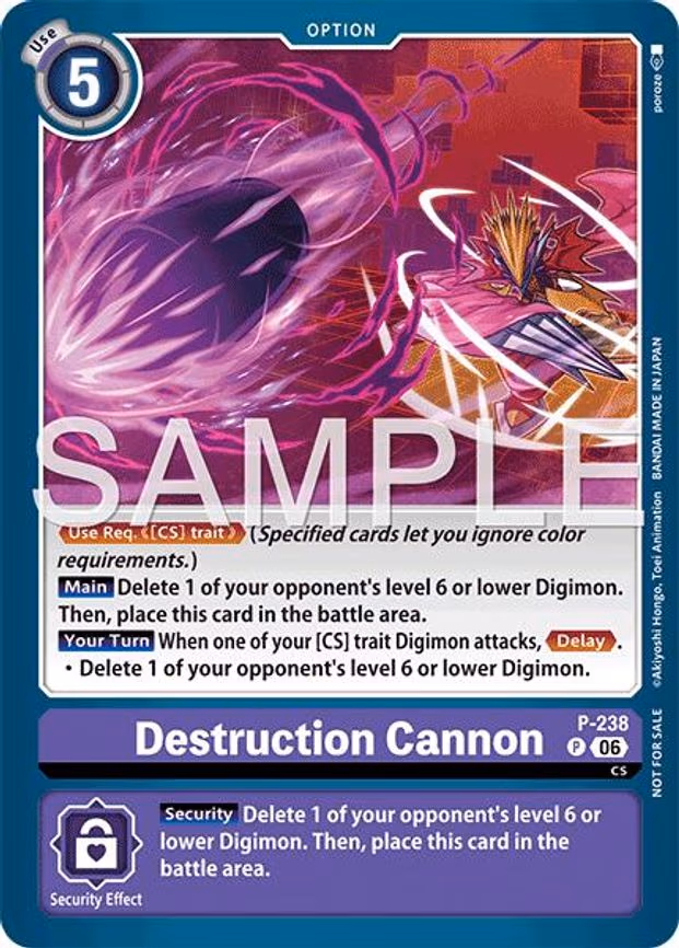 Destruction Cannon - Promo (P-238 P)