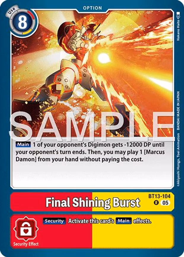 Final Shining Burst (Reprint) - Rare (BT13-104 R)