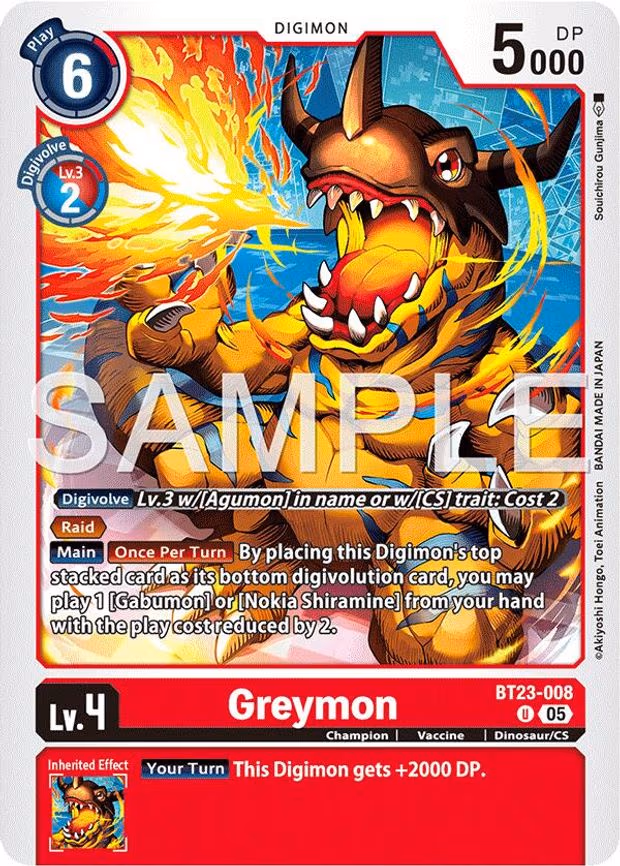 Greymon - Uncommon (BT23-008 U)