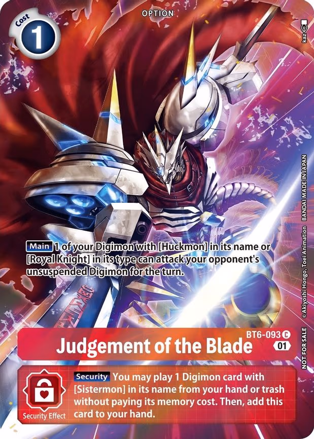 Judgement of the Blade (Premium Deck Set) - Common (BT6-093 C)