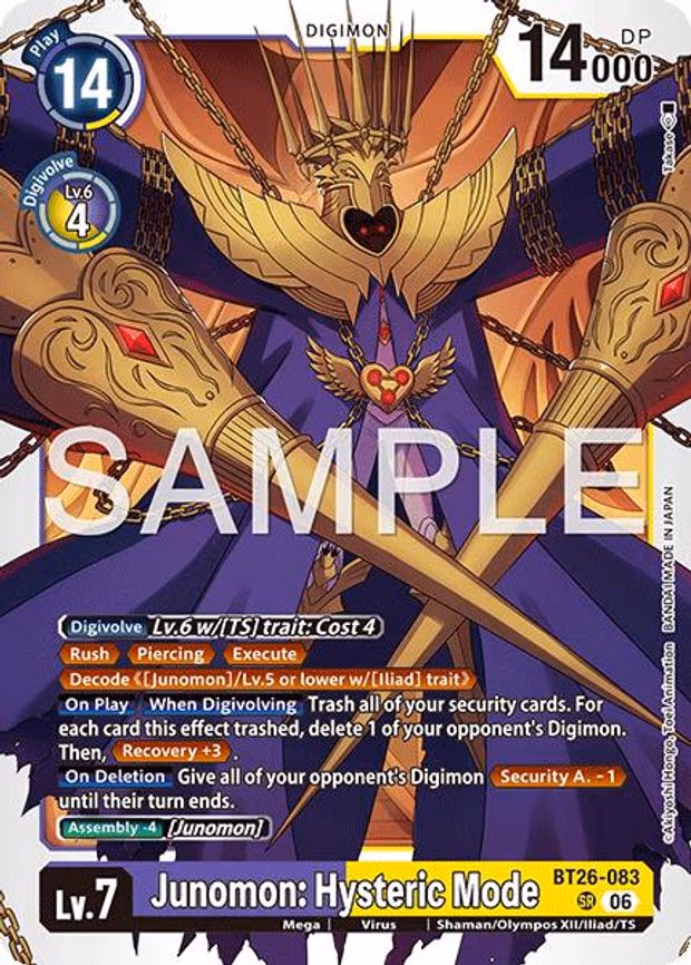 Junomon: Hysteric Mode - Super Rare (BT26-083 SR)