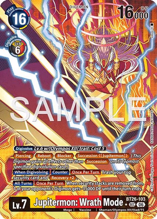 Jupitermon: Wrath Mode - Secret Rare (BT26-103 SEC)