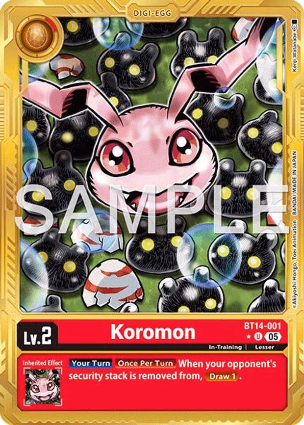 Koromon - BT14-001 (Gold Border)