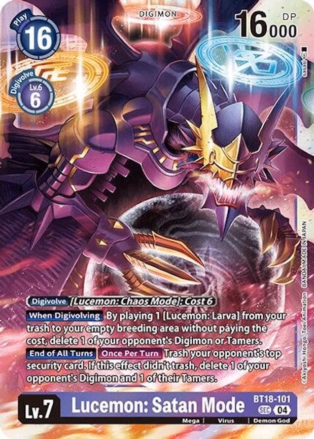 Lucemon: Satan Mode - Secret Rare (BT18-101 SEC)