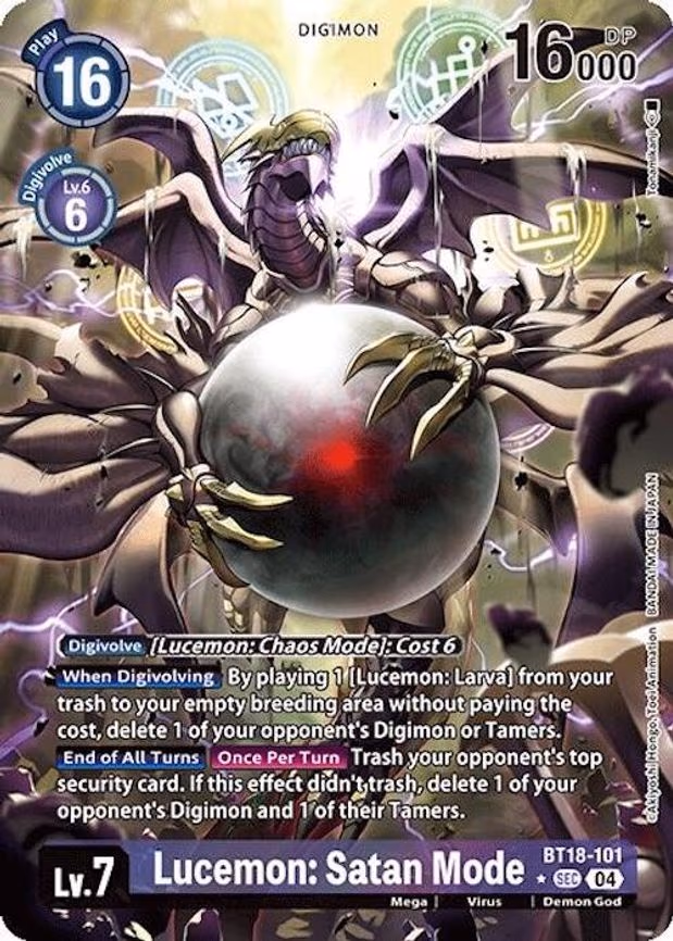 Lucemon: Satan Mode - Secret Rare (BT18-101 SEC)