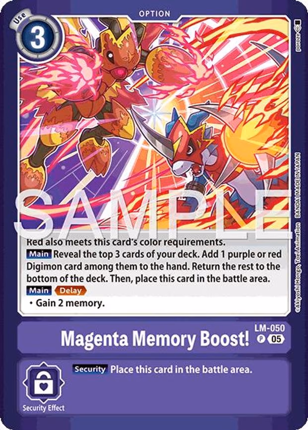 Magenta Memory Boost!