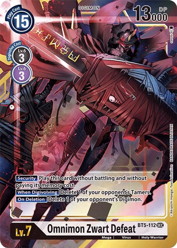 Omnimon Zwart Defeat