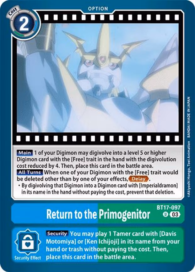 Return to the Primogenitor