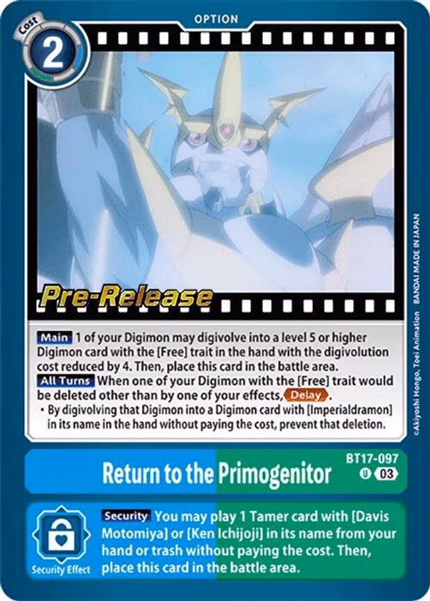 Return to the Primogenitor