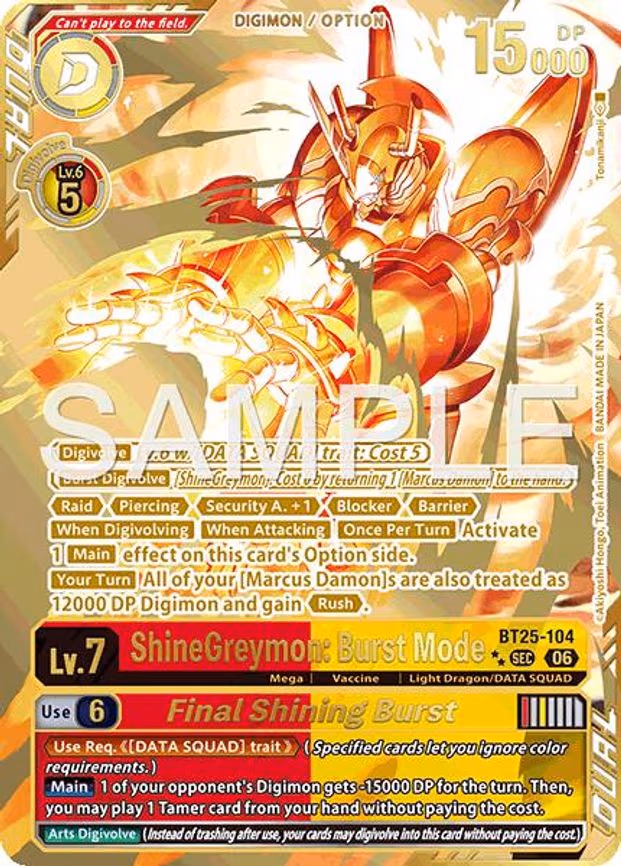 ShineGreymon: Burst Mode // Final Shining Burst