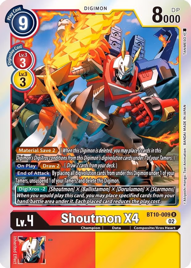 Shoutmon X4 - Rare (BT10-009 R)