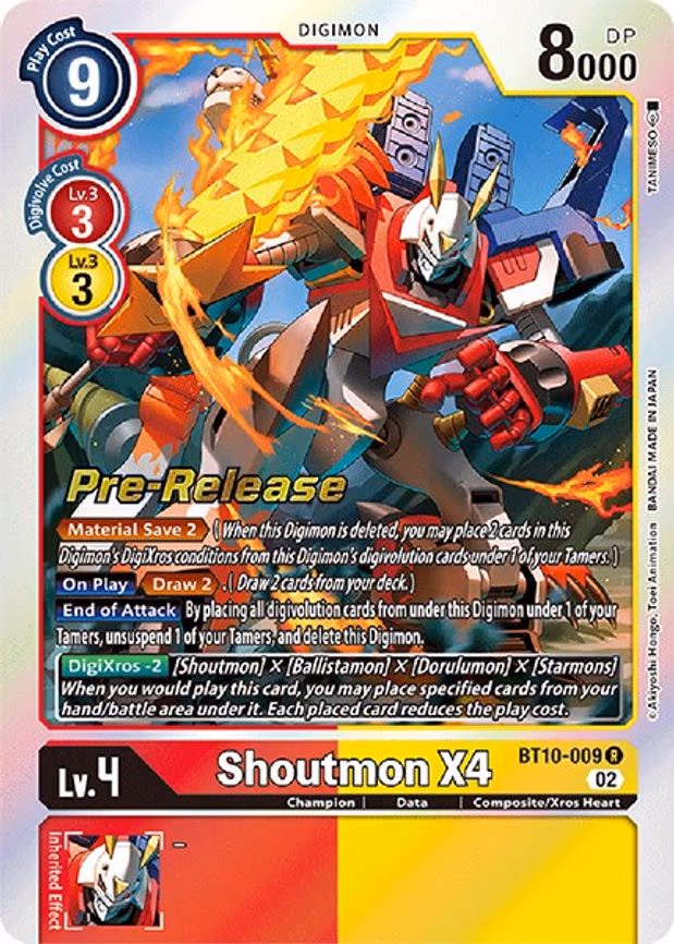 Shoutmon X4 - Rare (BT10-009 R)