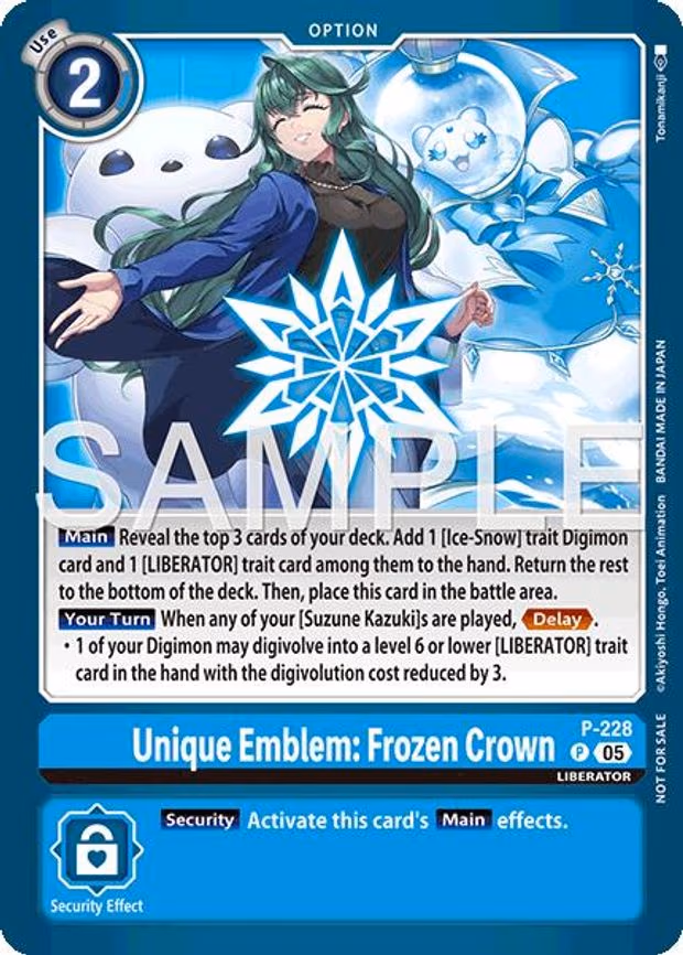 Unique Emblem: Frozen Crown (Dawn of Liberator Box Topper)