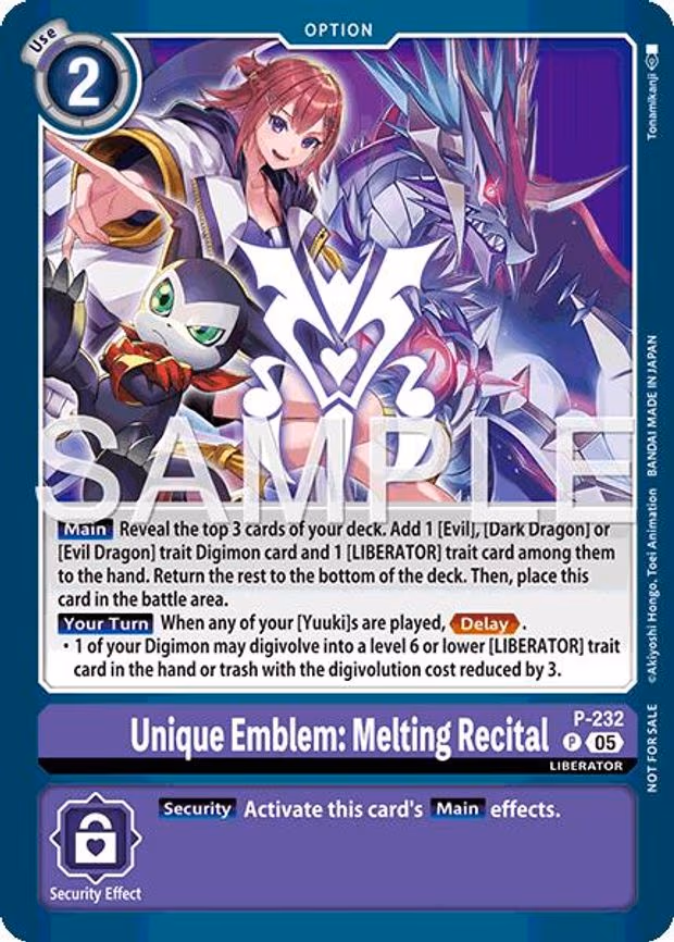 Unique Emblem: Melting Recital (Dawn of Liberator Box Topper)