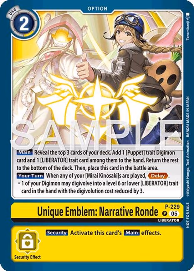 Unique Emblem: Narrative Ronde (Dawn of Liberator Box Topper)