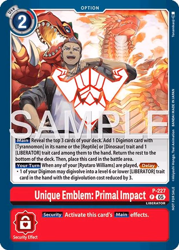 Unique Emblem: Primal Impact (Dawn of Liberator Box Topper)