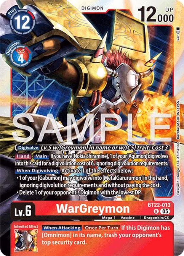 WarGreymon - Rare (BT22-013 R)