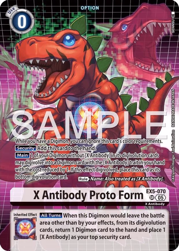 X Antibody Proto Form (Tamer's Selection Box Ver. X Antibody) - Super Rare (EX5-070 SR)