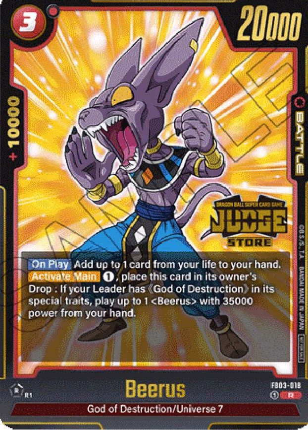 Beerus - FB03-018 (Judge Pack (Store Judge) 02) - Rare (FB03-018)