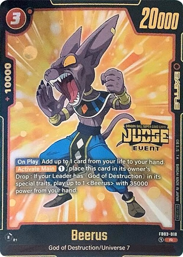 Beerus - FB03-018 (Judge Pack (Event Judge) 02) - Rare (FB03-018)