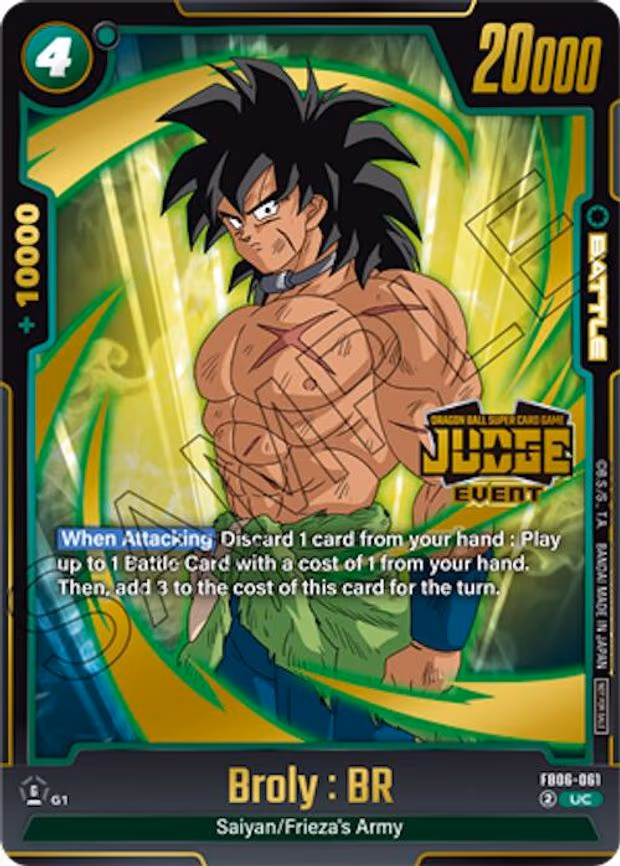 Broly : BR (Judge Pack (Event Judge) 04) - Uncommon (FB06-061)