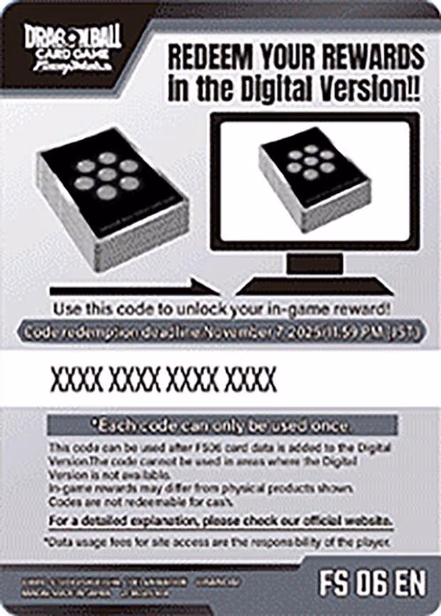 Code Card - Starter Deck 6: Son Goku (Mini)