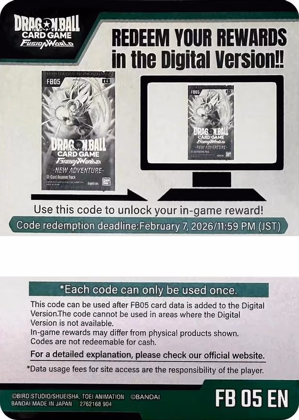Code Card - New Adventure Booster