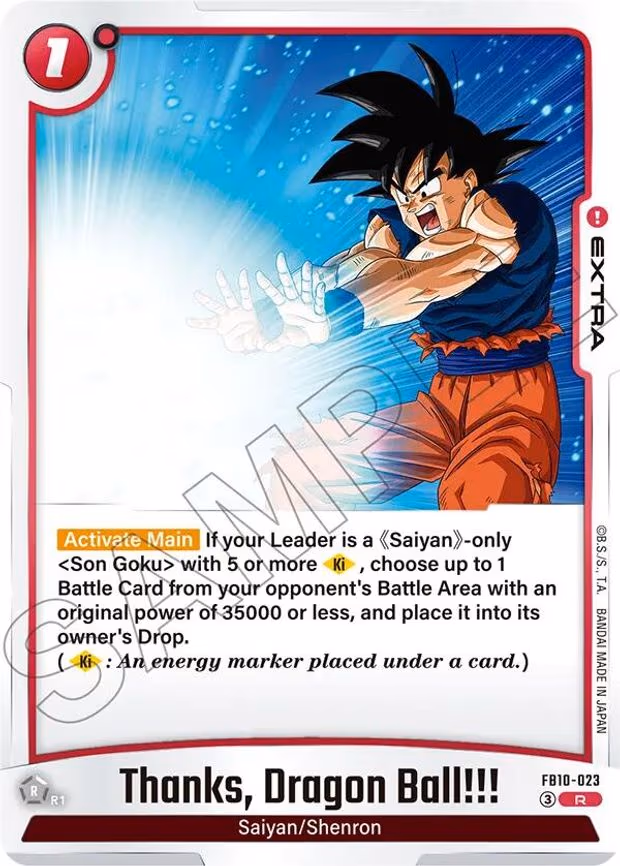 Thanks Dragon Ball!!! - Rare (FB10-023)