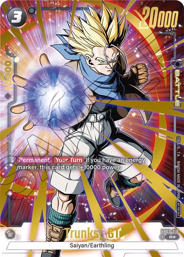 Trunks : GT - FB03-119 (Championship Pack 02) (Gold) - Rare (FB03-119)