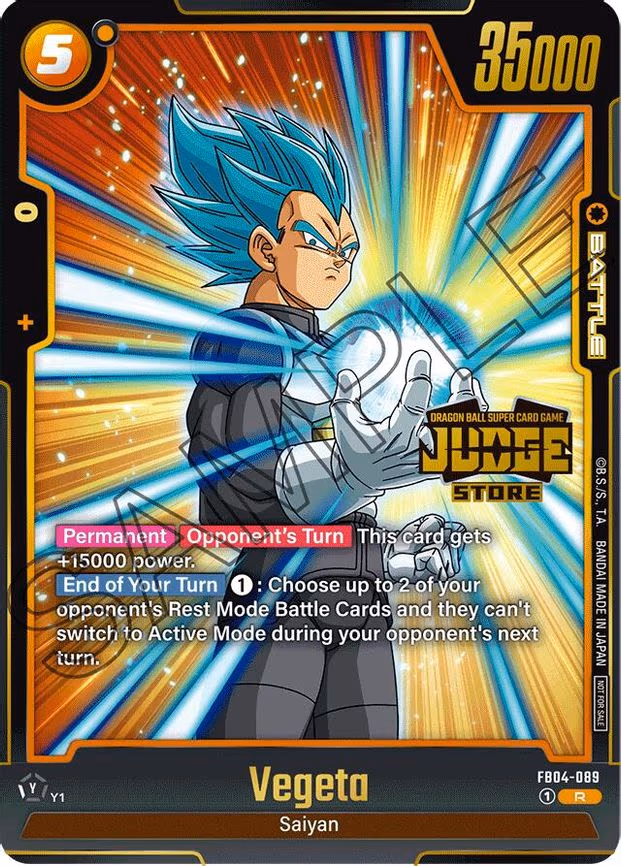 Vegeta (Judge Pack (Store Judge) 03) - Rare (FB04-089)