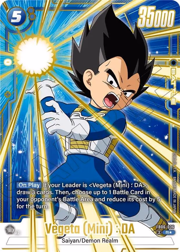 Vegeta (Mini) : DA - FB06-036 (Gold) - Rare (FB06-036)