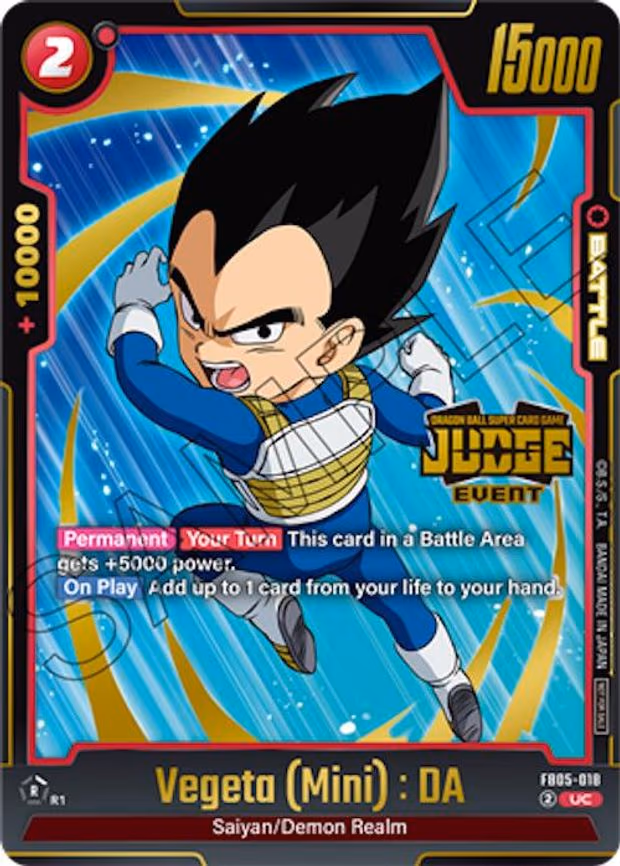 Vegeta (Mini) : DA (Judge Pack (Event Judge) 04) - Uncommon (FB05-018)