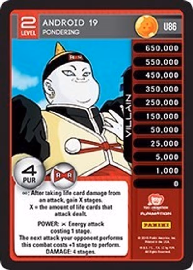Android 19 - Pondering - Uncommon (U86)