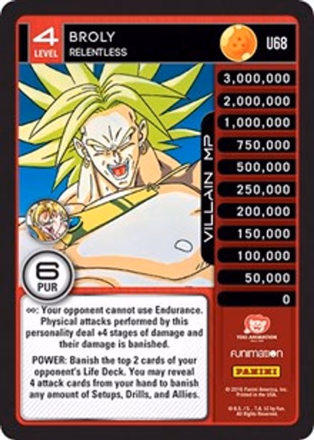 Broly - Relentless - Uncommon (U68)