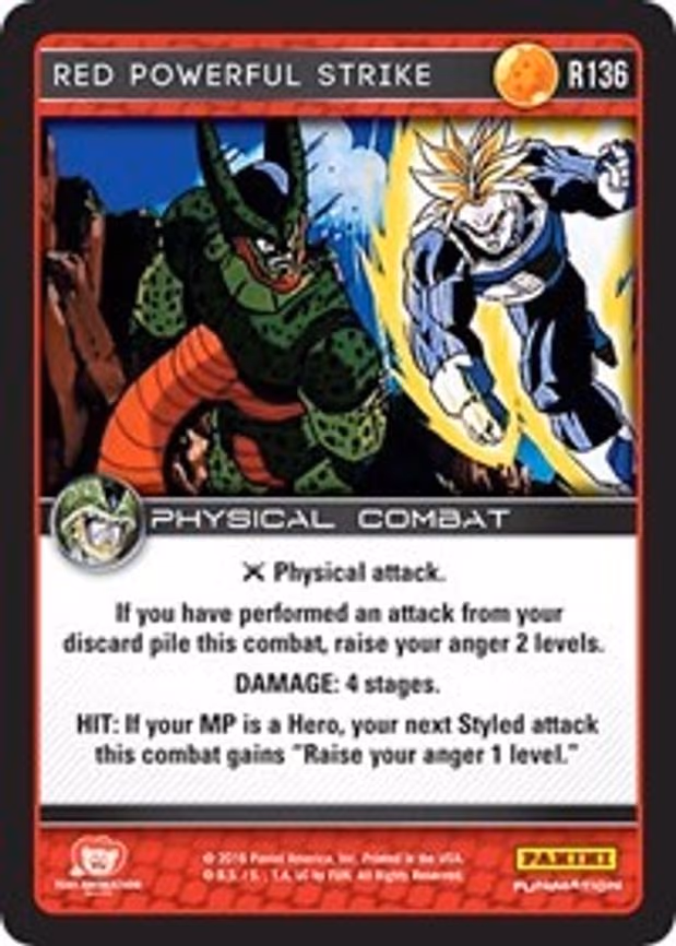 Red Powerful Strike - Rare (R136)
