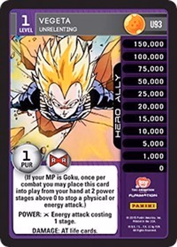 Vegeta - Unrelenting - Uncommon (U93)