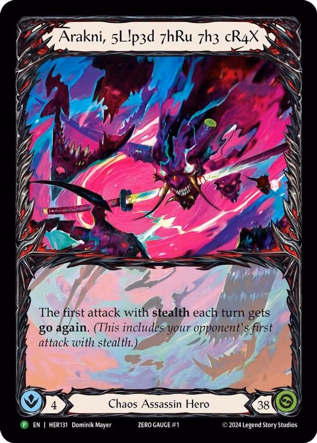 Arakni, 5L!p3d 7hRu 73h cR4X