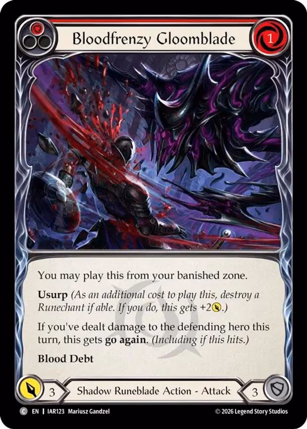 Bloodfrenzy Gloomblade (Red) - Common (IAR123)