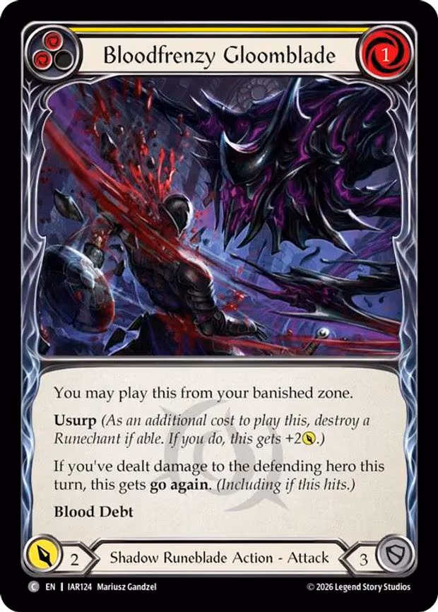 Bloodfrenzy Gloomblade (Yellow) - Common (IAR124)