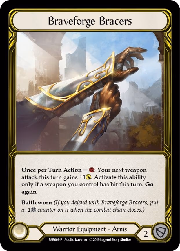 Braveforge Bracers (Golden) - Promo (FAB006)